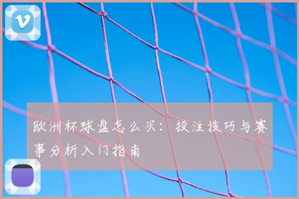 欧洲杯球盘怎么买：投注技巧与赛事分析入门指南